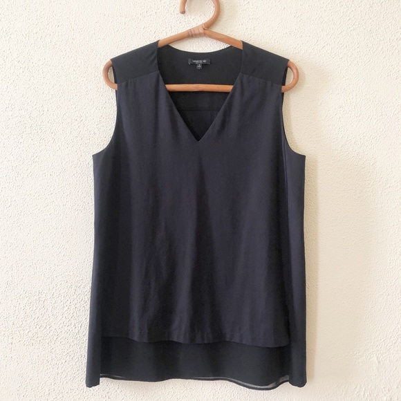 Lafayette 148 New York Tops - Lafayette 148 Black High Low Blouse M